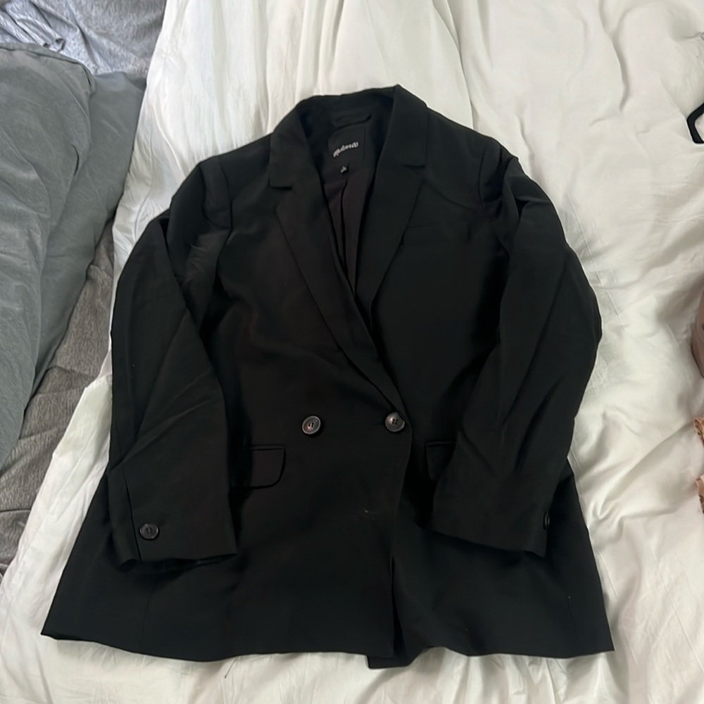 Madewell Drapeweave Caldwell Double-Breasted Blazer